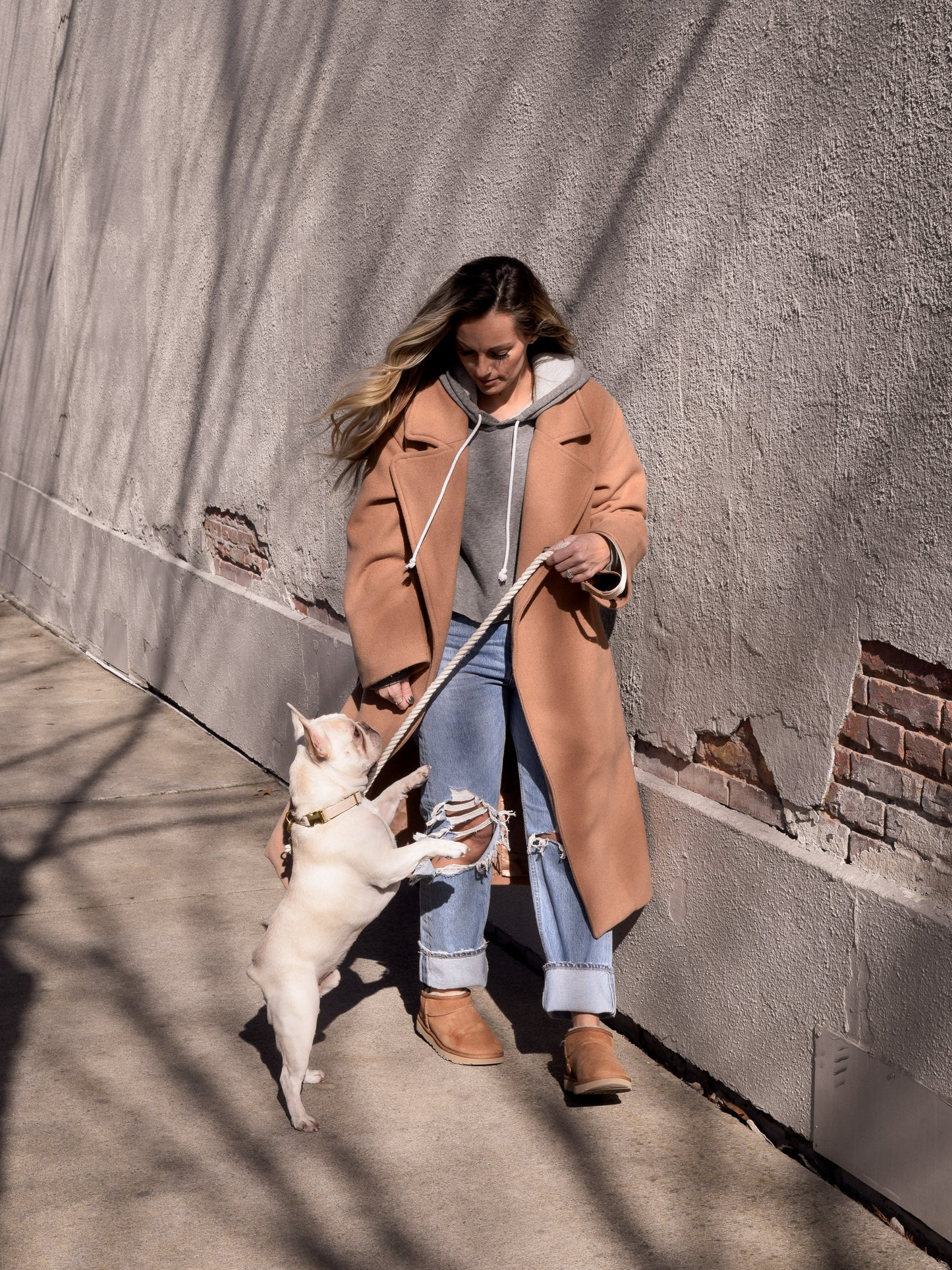 Relaxed Khaki Collar Walk Set